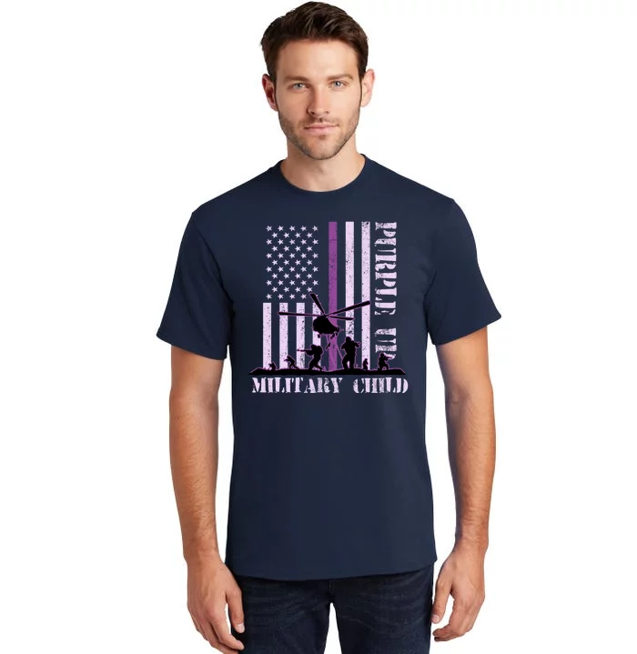 Purple Up Military Child Tall T-Shirt