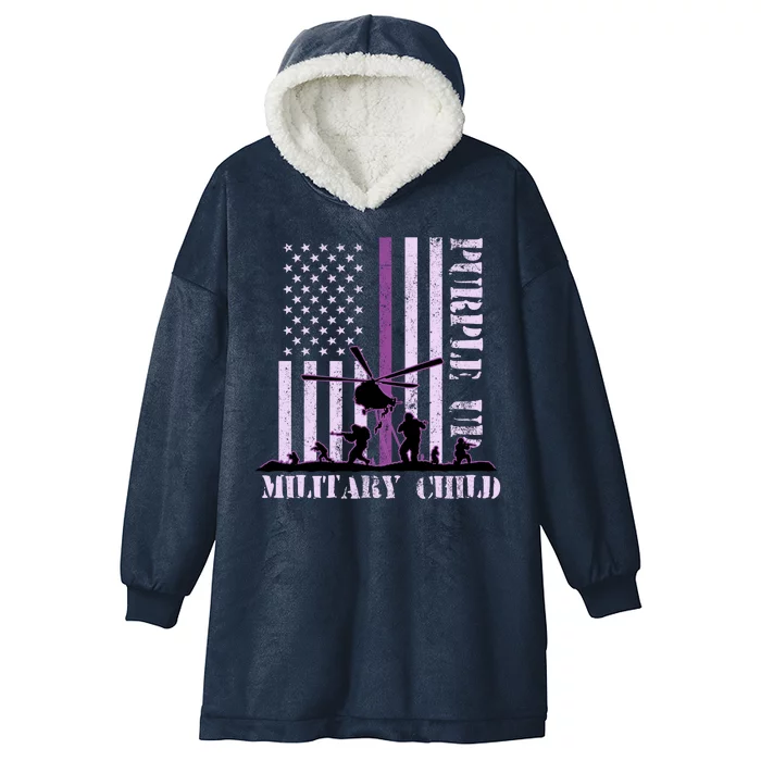 Purple Up Military Child Hooded Wearable Blanket