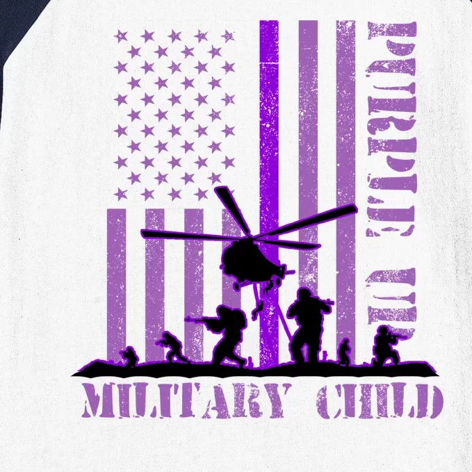 Purple Up Military Child Baseball Sleeve Shirt