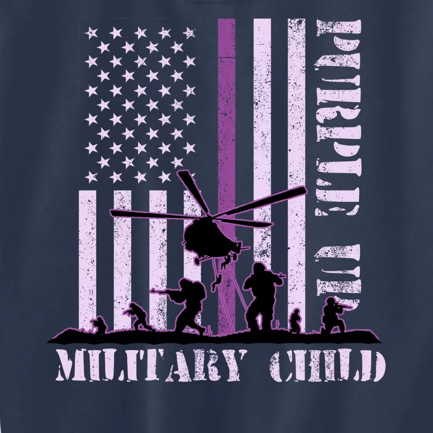 Purple Up Military Child Kids Sweatshirt