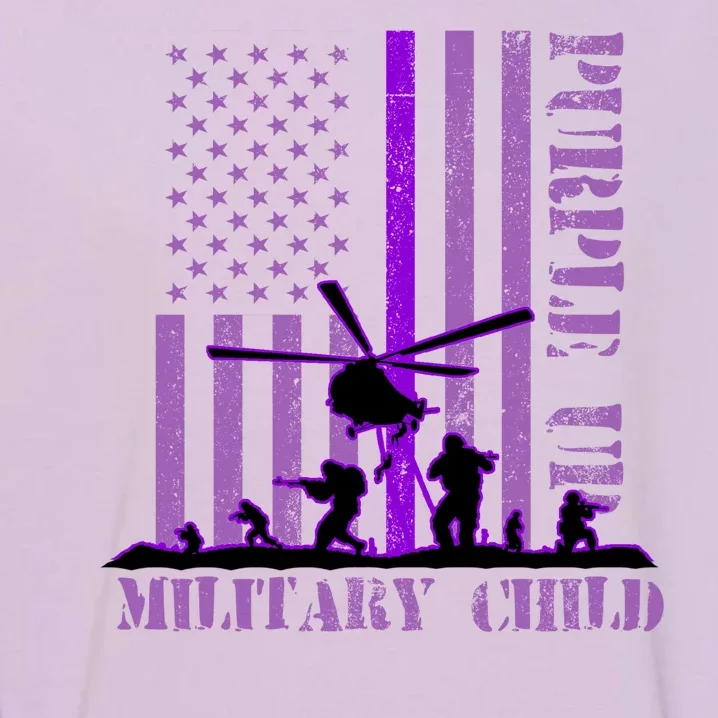 Purple Up Military Child Garment-Dyed Sweatshirt