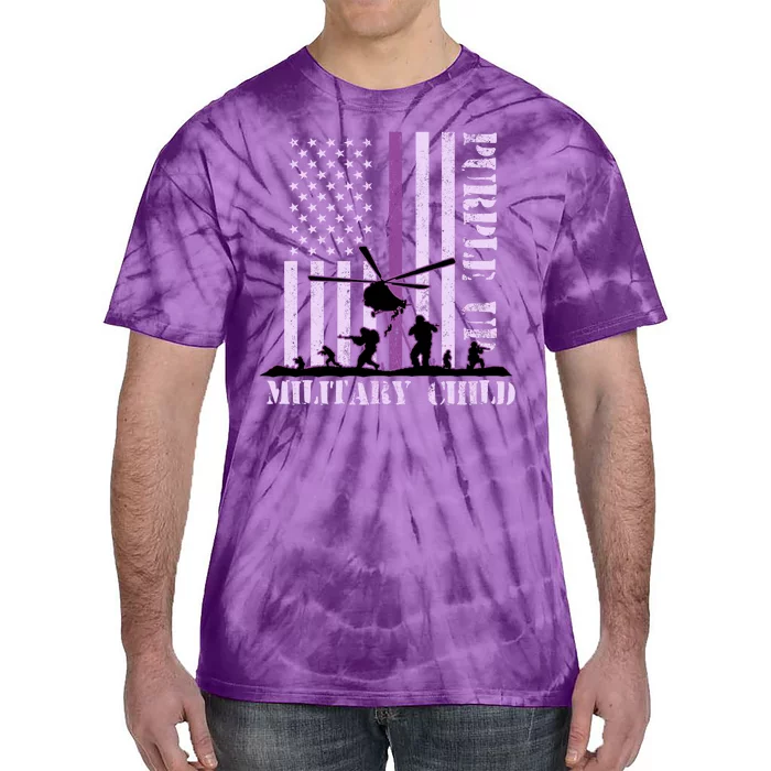 Purple Up Military Child Tie-Dye T-Shirt