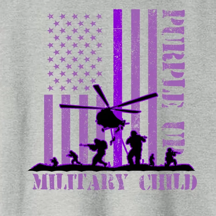 Purple Up Military Child Women's Crop Top Tee