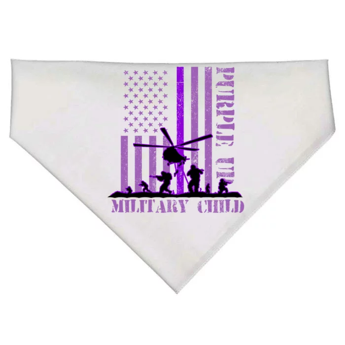 Purple Up Military Child USA-Made Doggie Bandana