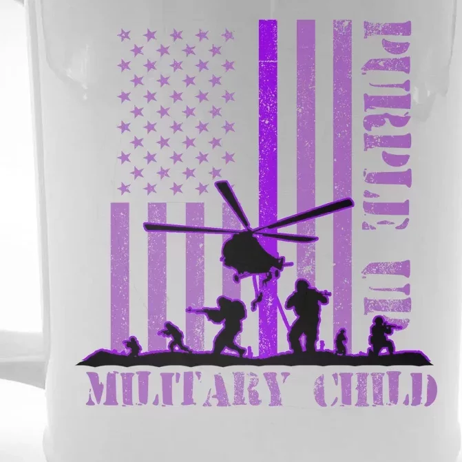 Purple Up Military Child Front & Back Beer Stein