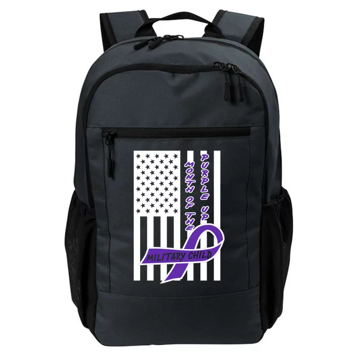 Purple Up Month Military Child Awareness Flag Daily Commute Backpack