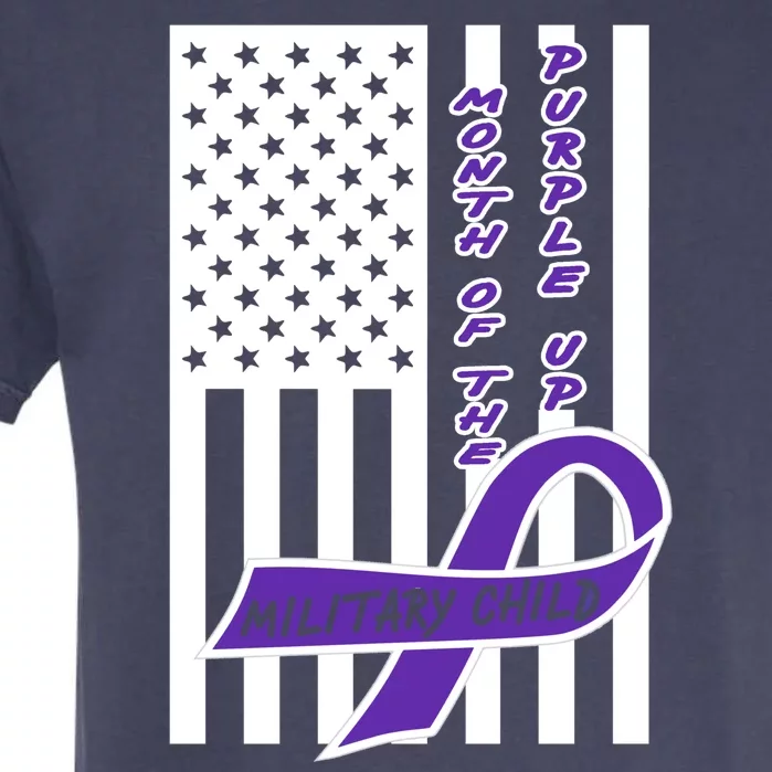 Purple Up Month Military Child Awareness Flag Garment-Dyed Heavyweight T-Shirt