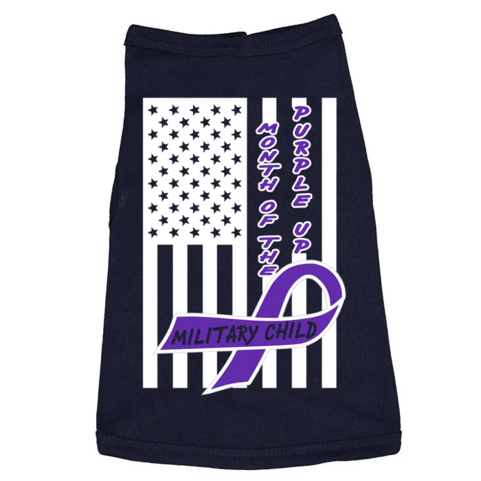 Purple Up Month Military Child Awareness Flag Doggie Tank