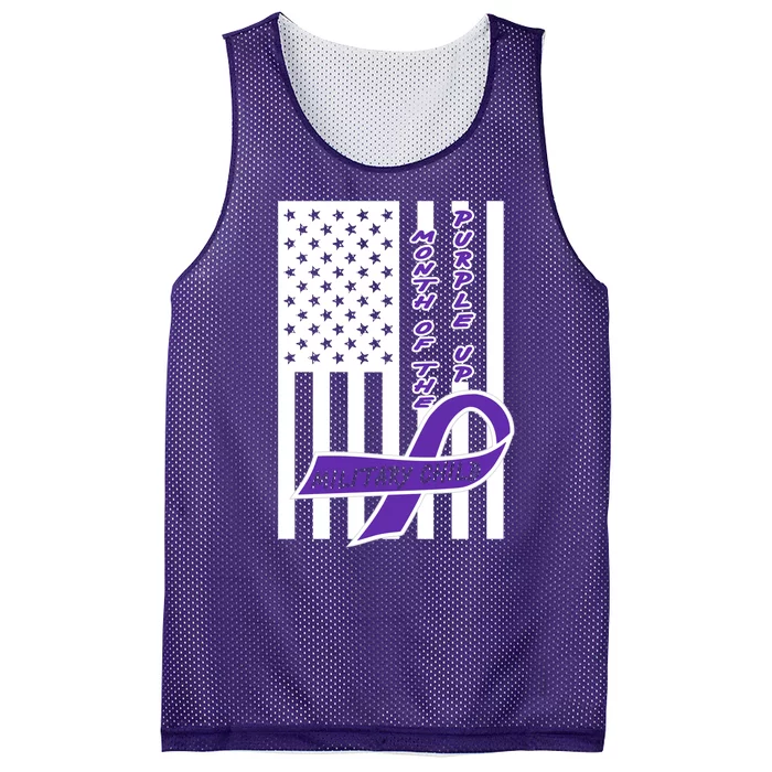 Purple Up Month Military Child Awareness Flag Mesh Reversible Basketball Jersey Tank