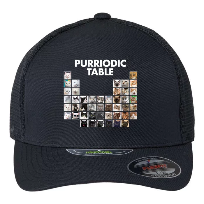 Purriodic Table Of Cats Periodic Flexfit Unipanel Trucker Cap