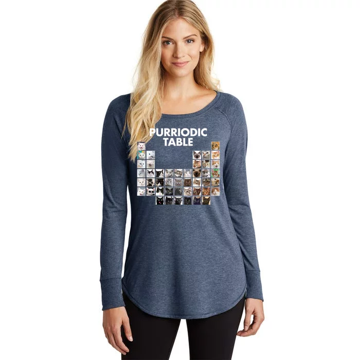 Purriodic Table Of Cats Periodic Women's Perfect Tri Tunic Long Sleeve Shirt