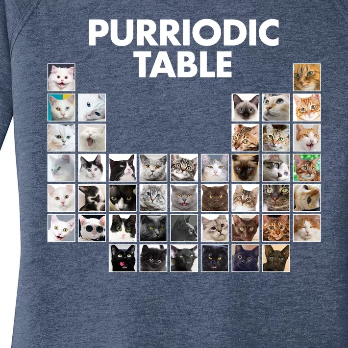 Purriodic Table Of Cats Periodic Women's Perfect Tri Tunic Long Sleeve Shirt