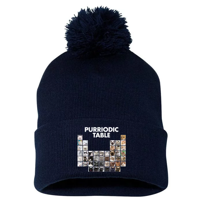 Purriodic Table Of Cats Periodic Pom Pom 12in Knit Beanie