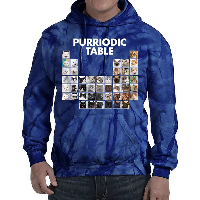 Purriodic Table Of Cats Periodic Tie Dye Hoodie