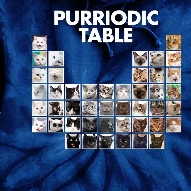 Purriodic Table Of Cats Periodic Tie Dye Hoodie