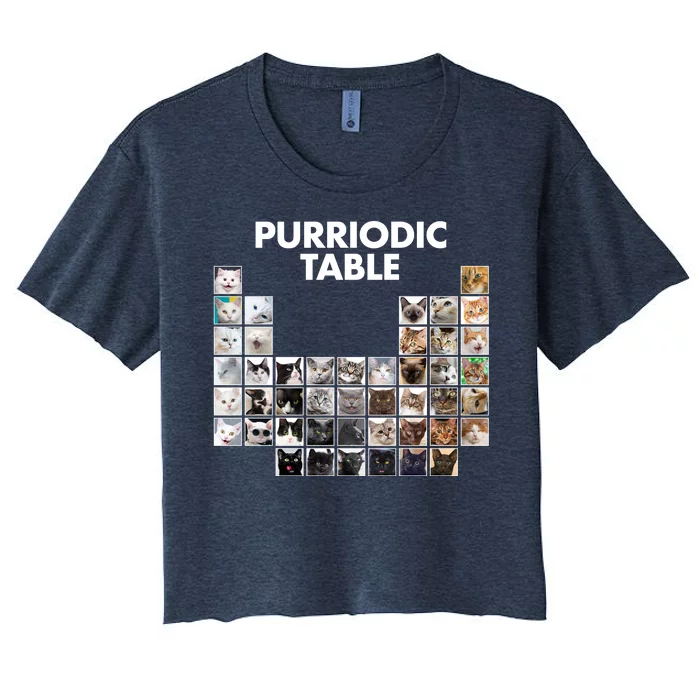 Purriodic Table Of Cats Periodic Women's Crop Top Tee