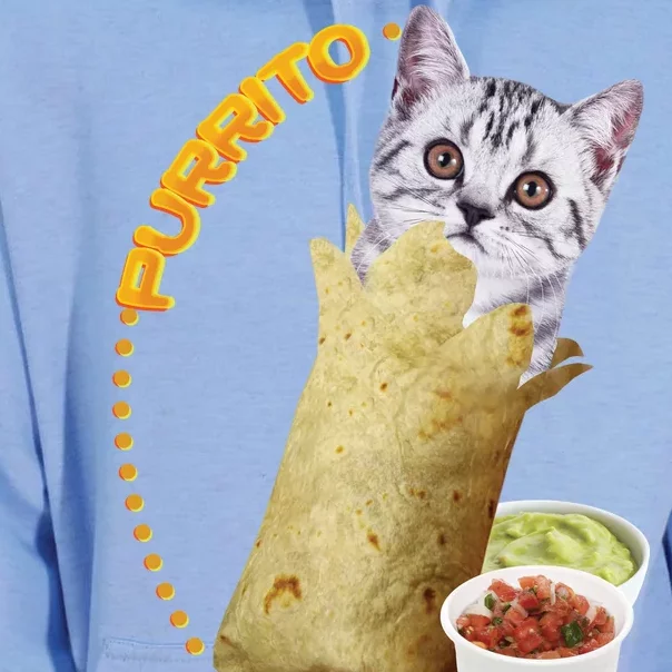 Purrito Cat In A Burrito Unisex Surf Hoodie