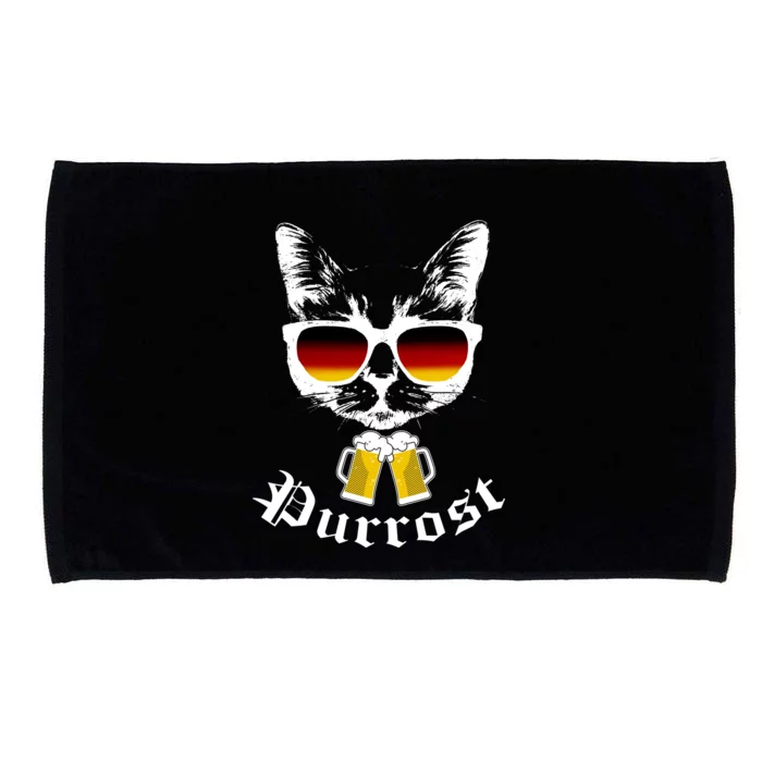 Purrost Cat Funny Oktoberfest Microfiber Hand Towel