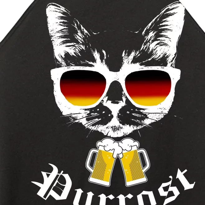 Purrost Cat Funny Oktoberfest Women’s Perfect Tri Rocker Tank