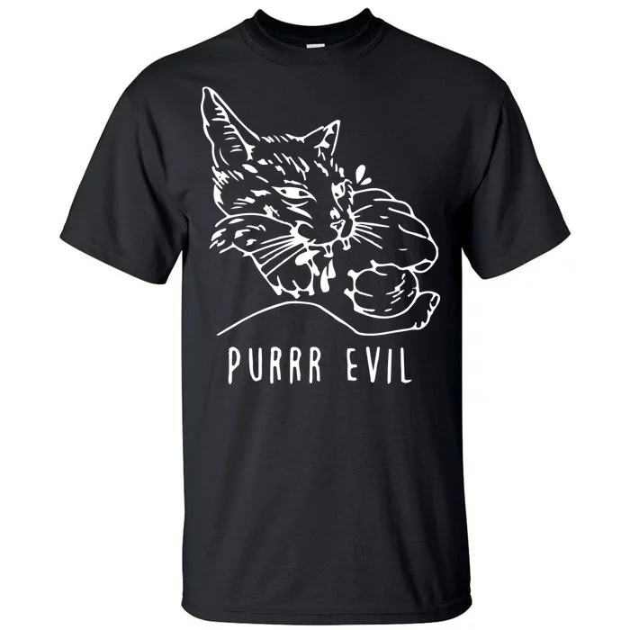 Purrr Evil Funny Cat Tall T-Shirt