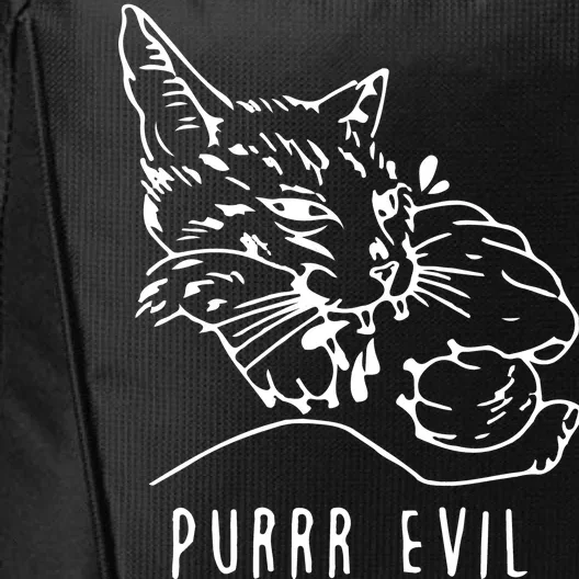 Purrr Evil Funny Cat City Backpack