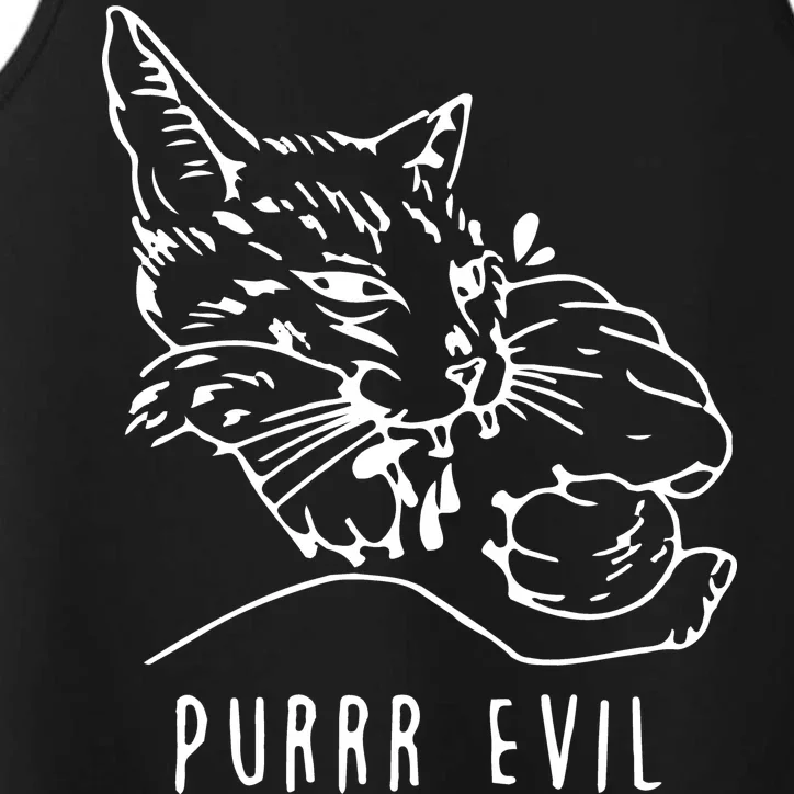 Purrr Evil Funny Cat Performance Tank