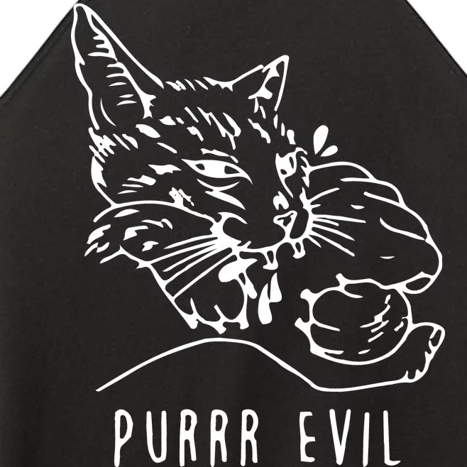 Purrr Evil Funny Cat Women’s Perfect Tri Rocker Tank