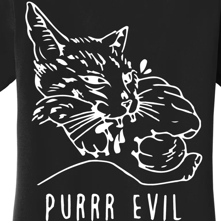 Purrr Evil Funny Cat Women's T-Shirt