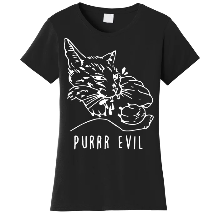 Purrr Evil Funny Cat Women's T-Shirt