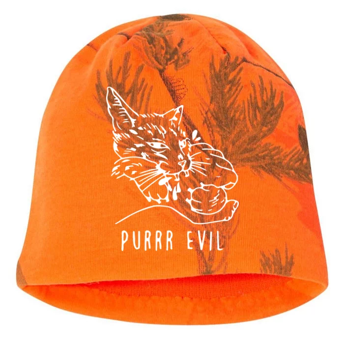 Purrr Evil Funny Cat Kati - Camo Knit Beanie