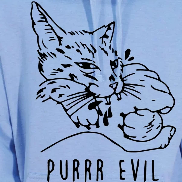 Purrr Evil Funny Cat Unisex Surf Hoodie