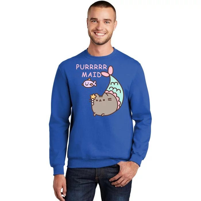 Purrrrr Maid Funny Cute Cat Mermaid Sweatshirt