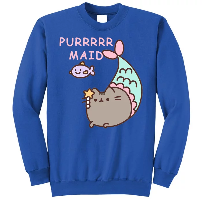 Purrrrr Maid Funny Cute Cat Mermaid Sweatshirt