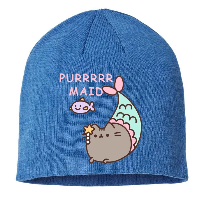 Purrrrr Maid Funny Cute Cat Mermaid 8 1/2in Sustainable Knit Beanie