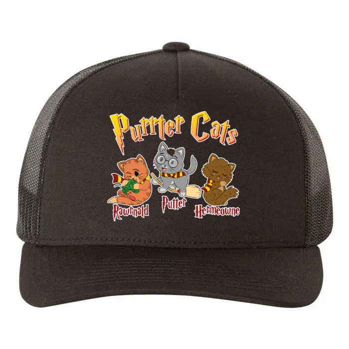 Purrter Cats Rawrnald Hermeownie Yupoong Adult 5-Panel Trucker Hat