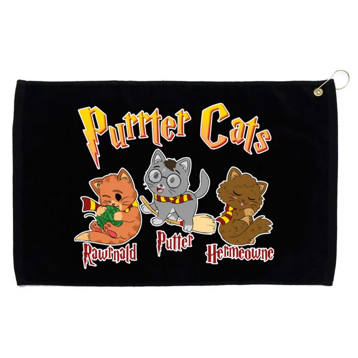 Purrter Cats Rawrnald Hermeownie Grommeted Golf Towel