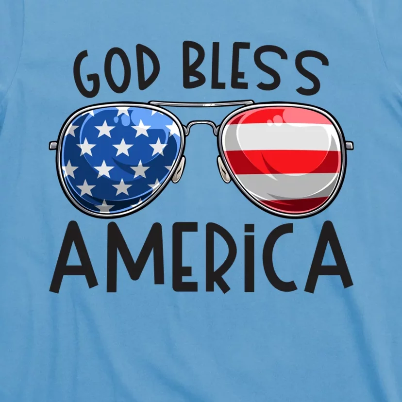 Patriotic Usa Sunglasses 4th Of July Retro God Bless America Great Gift T-Shirt