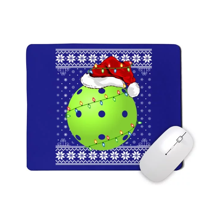 Pickleball Ugly Sweater Santa Lighting Pickleball Christmas Gift Mousepad