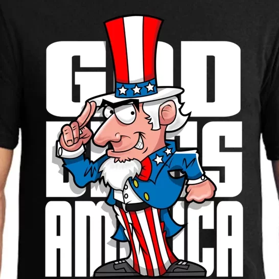 Patriotic Uncle Sam God Bless America Gift Pajama Set