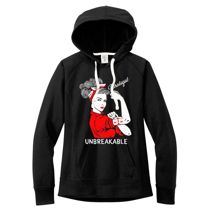 Paralegal Unbreakable Strong Woman Rosie The Riveter Women's Fleece Hoodie