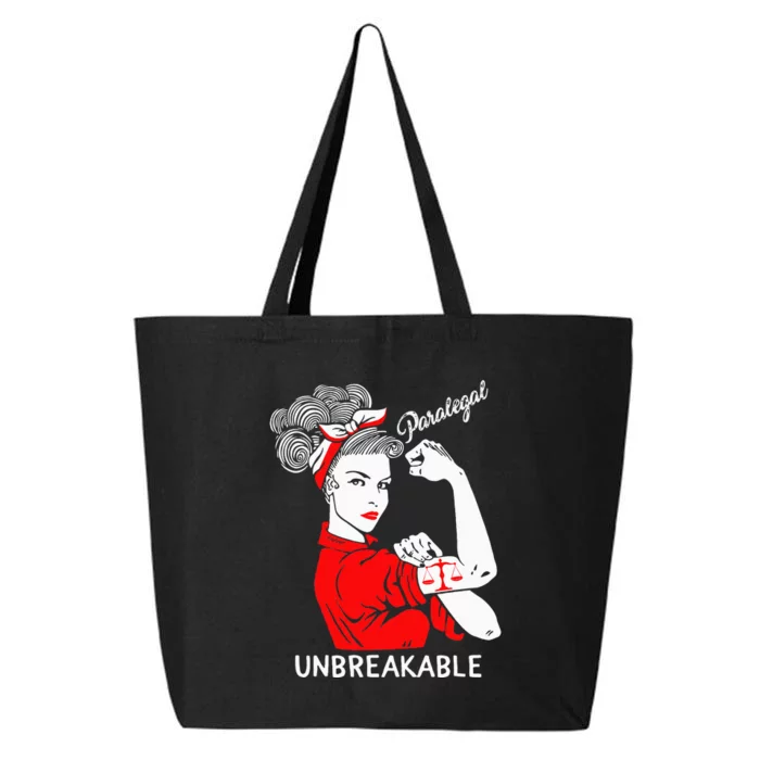 Paralegal Unbreakable Strong Woman Rosie The Riveter 25L Jumbo Tote