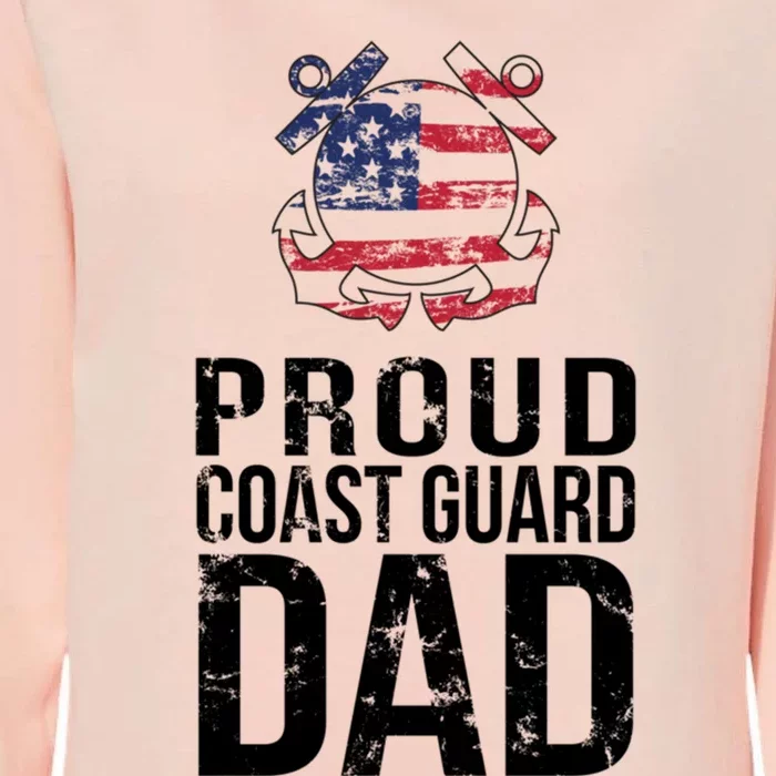 Proud U S Coast Guard Dad Cool Gift Cute Gift Womens California Wash Sweatshirt