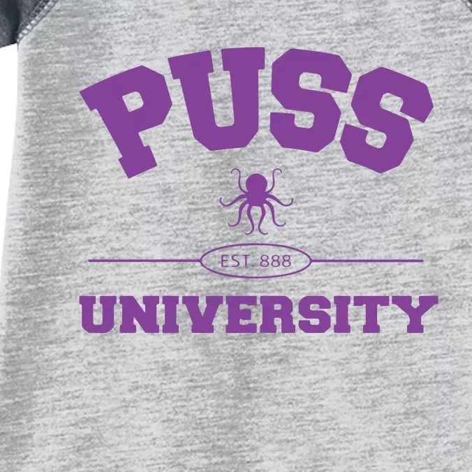 PUSS University Sweatshirt Infant Baby Jersey Bodysuit