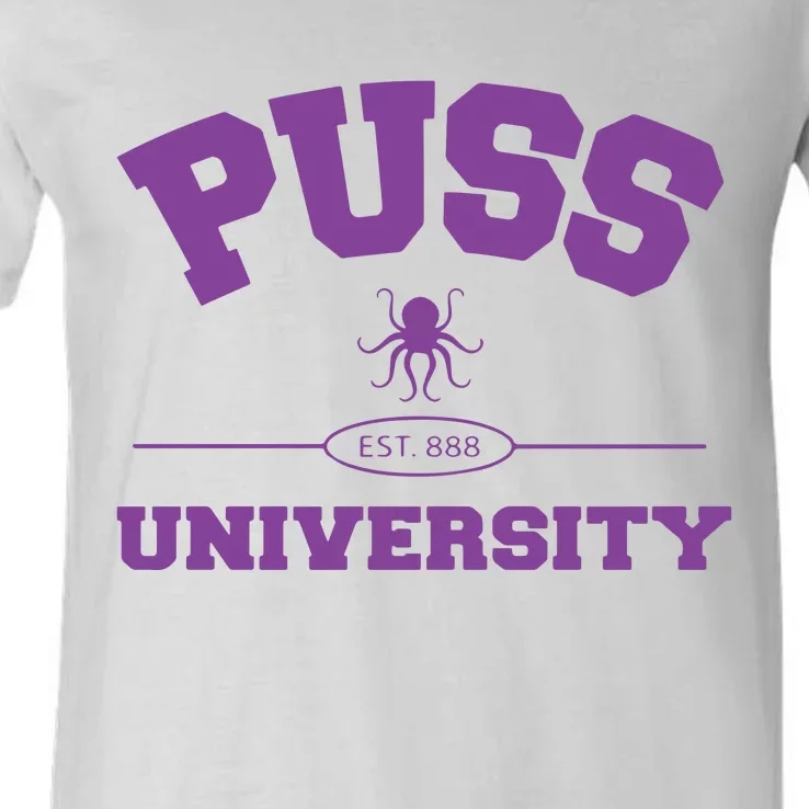 PUSS University Sweatshirt V-Neck T-Shirt