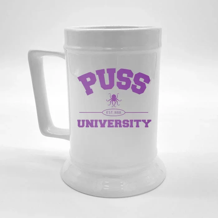 PUSS University Sweatshirt Front & Back Beer Stein