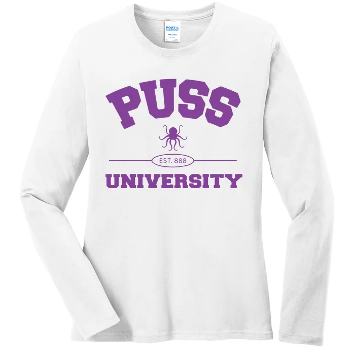 PUSS University Sweatshirt Ladies Long Sleeve Shirt