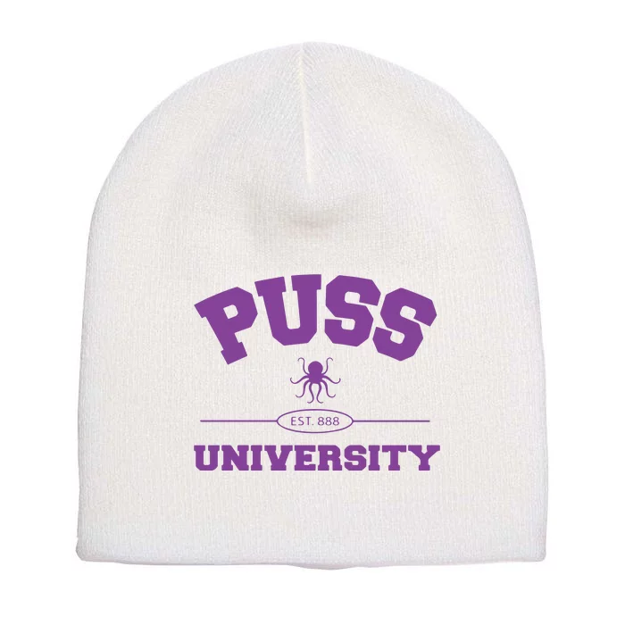 PUSS University Sweatshirt Short Acrylic Beanie