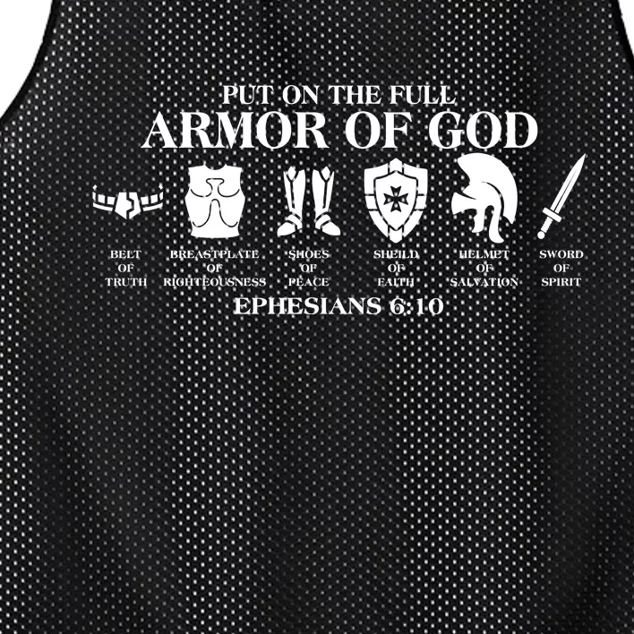 Put on the Full Armor of God Ephesians 6:10 Mesh Reversible Basketball Jersey Tank