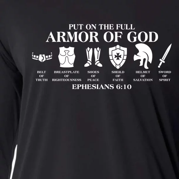 Put on the Full Armor of God Ephesians 6:10 Cooling Performance Long Sleeve Crew