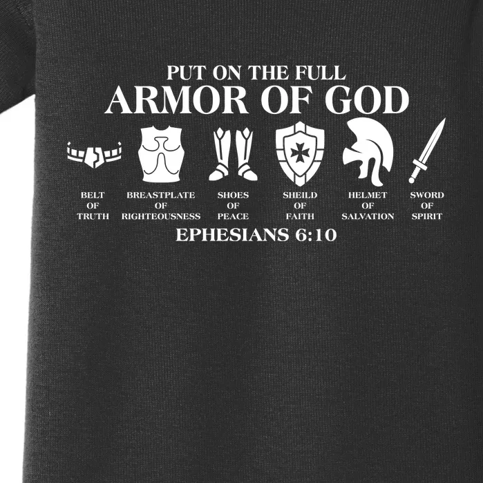 Put on the Full Armor of God Ephesians 6:10 Baby Bodysuit